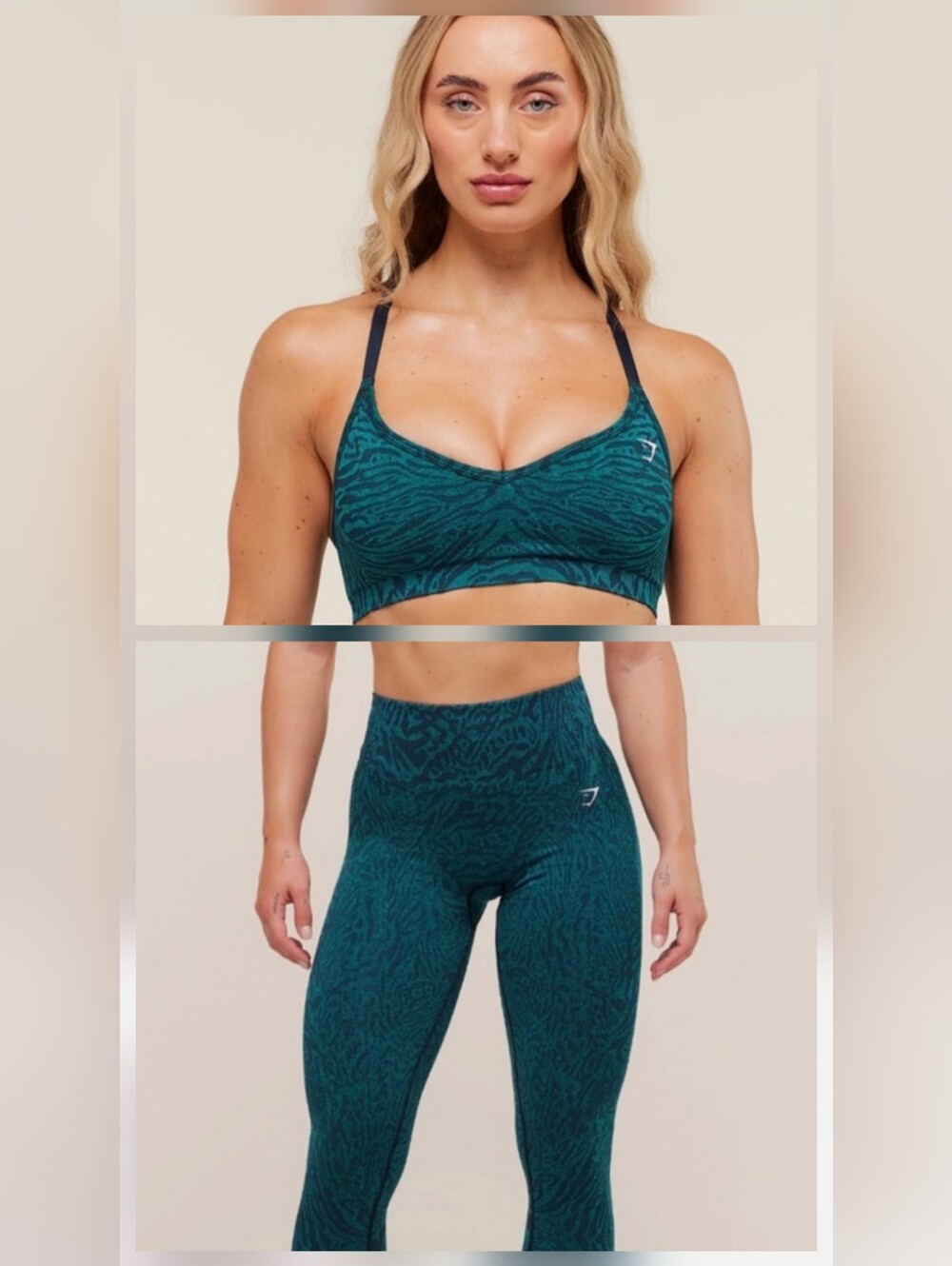 Gymshark Adapt Animal Leggings And Bra SET